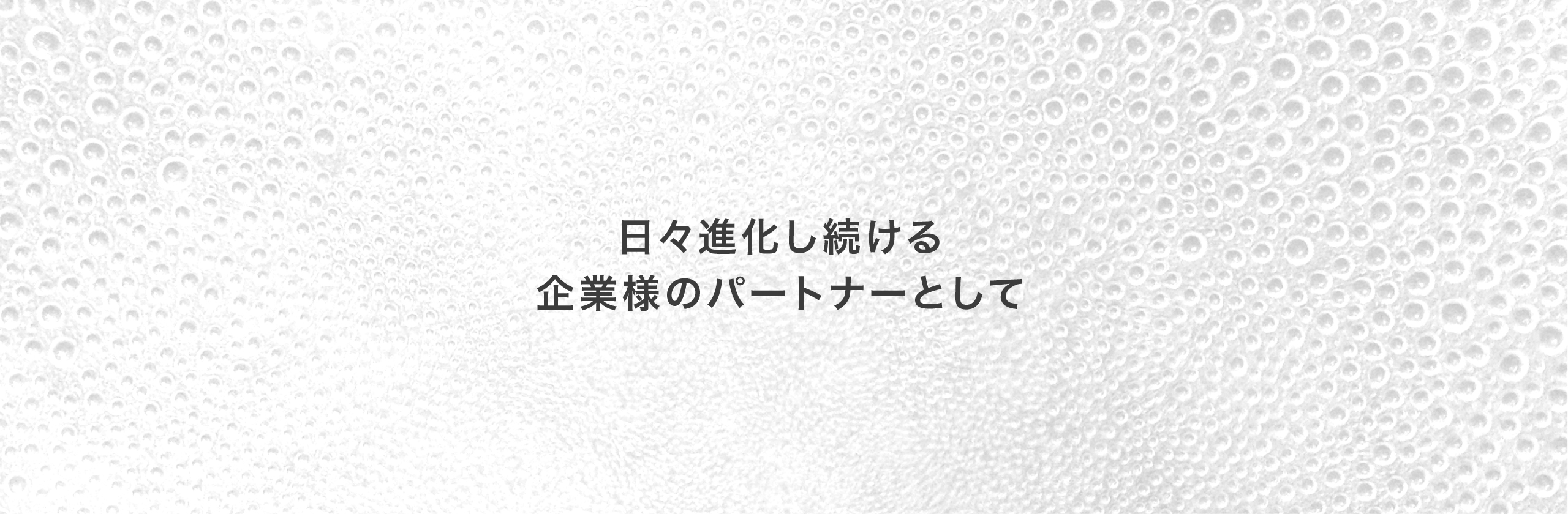日々進化し続ける企業様のパートナーとして